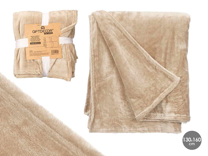 Manta Sedalina Marron 130x160 cm Giftdecor (Set de 8) Manta Sedalina Marron 130x160 cm Giftdecor (Set de 8)