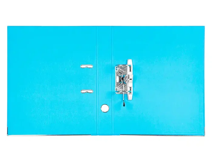 Liderpapel Archivador de Palanca Forrado PVC Celeste 52 mm Folio