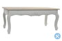 DKD Home Decor Mesita Auxiliar Abeto 120x60x50 Blanco y Natural