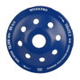 Workpro Muela Copa Diamantada Profi Ø115 x 22.2 mm, 9 Dientes Segmentados, Pulido de Hormigón y Piedra, Cuerpo Acero 65Mn, Máx. 13300 RPM
