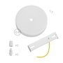 Creative Kit Florón Metal Ø120 x 25 mm, Agujero 10 mm, Prensaestopa Plástico, Blanco Mate