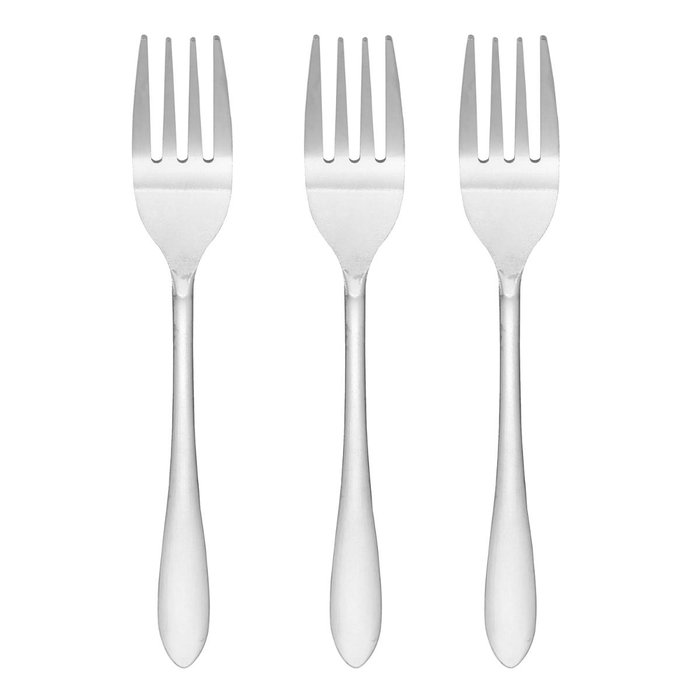 Quid Set 3 Tenedores Mesa Brest 22 cm Acero Inox