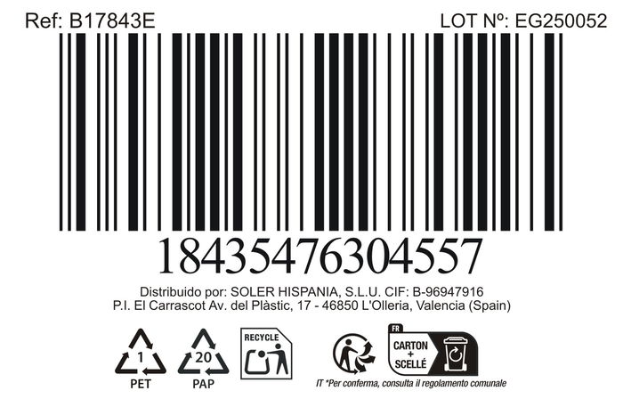 Inde Olla de Acero Inoxidable 26 cm (12L) "New Neron" (4 Unidades)
