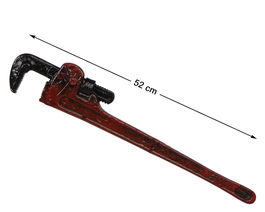 Llave Inglesa Roja 52 cm Accesorio Disfraz Fontanero Halloween Tematico