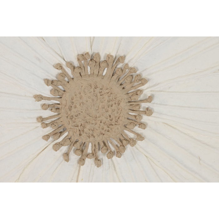 DKD Home Decor Cuadro Lienzo Papel Maché Flor 3D Blanco 120x120