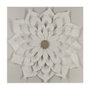 DKD Home Decor Cuadro Lienzo Papel Maché Flor 3D Blanco 120x120