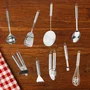 Fackelmann Juego de Utensilios de Cocina AAAPI63438, 9 Piezas Ovaladas en Acero Inoxidable