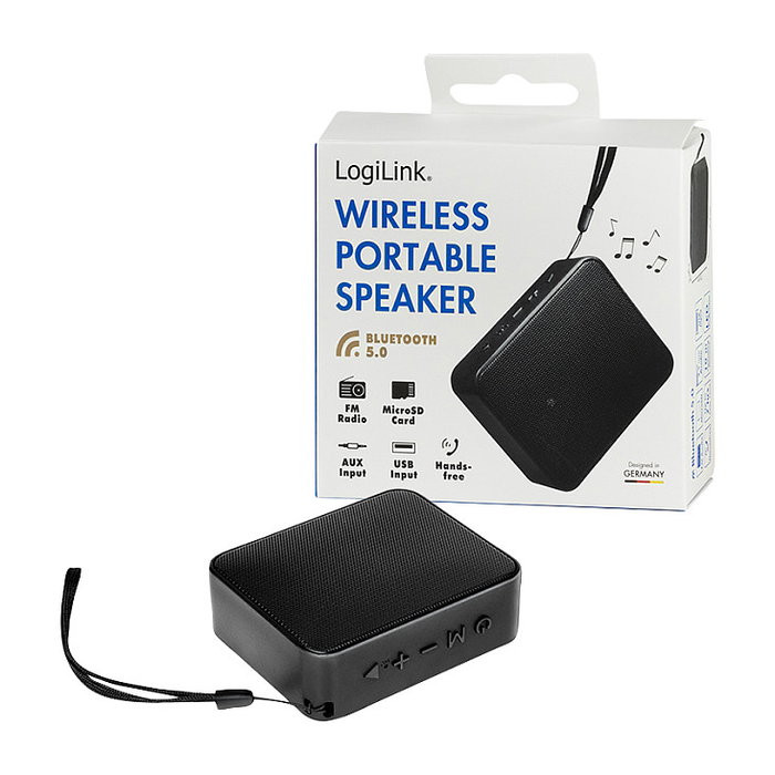 LogiLink Altavoz Bluetooth compacto, negro