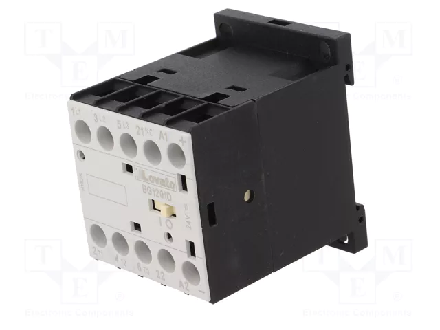 LOVATO ELECTRIC Contactor BG 3-polar 12A 24VDC NC