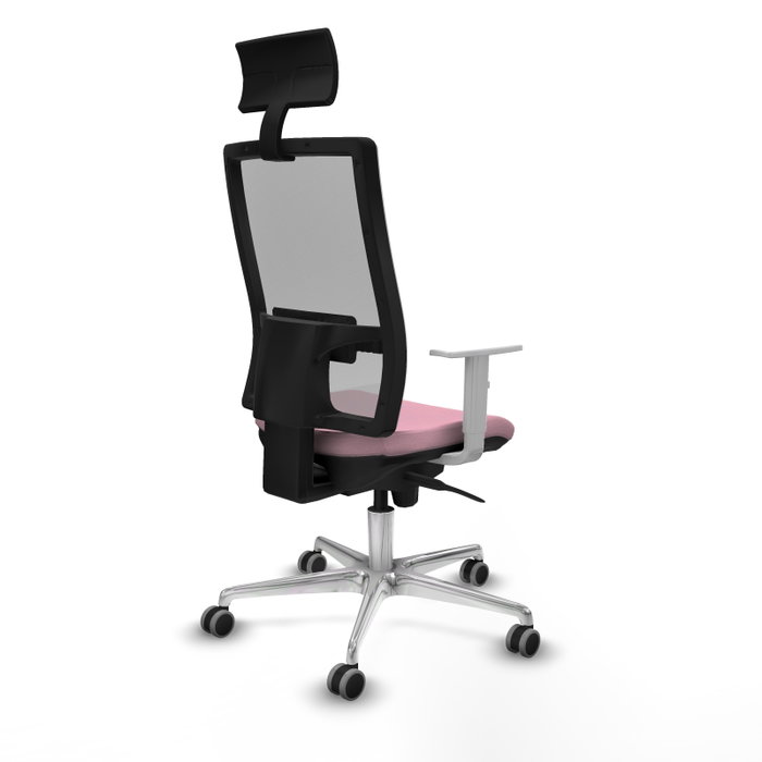 PIQUERAS Y CRESPO Silla de oficina Horna con mecanismo Sincro, Rosa y Gris PIQUERAS Y CRESPO Silla de oficina Horna con mecanismo Sincro, Rosa y Gris