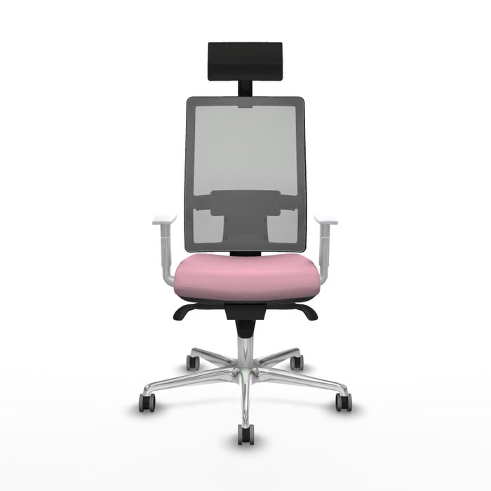 PIQUERAS Y CRESPO Silla de oficina Horna con mecanismo Sincro, Rosa y Gris PIQUERAS Y CRESPO Silla de oficina Horna con mecanismo Sincro, Rosa y Gris