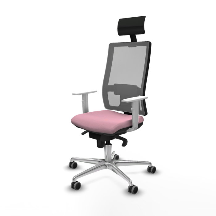 PIQUERAS Y CRESPO Silla de oficina Horna con mecanismo Sincro, Rosa y Gris PIQUERAS Y CRESPO Silla de oficina Horna con mecanismo Sincro, Rosa y Gris