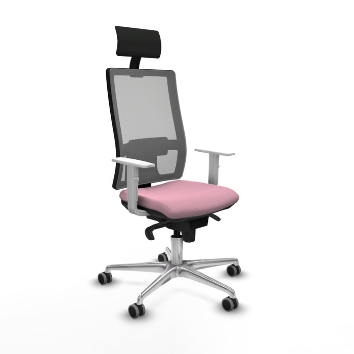 PIQUERAS Y CRESPO Silla de oficina Horna con mecanismo Sincro, Rosa y Gris PIQUERAS Y CRESPO Silla de oficina Horna con mecanismo Sincro, Rosa y Gris