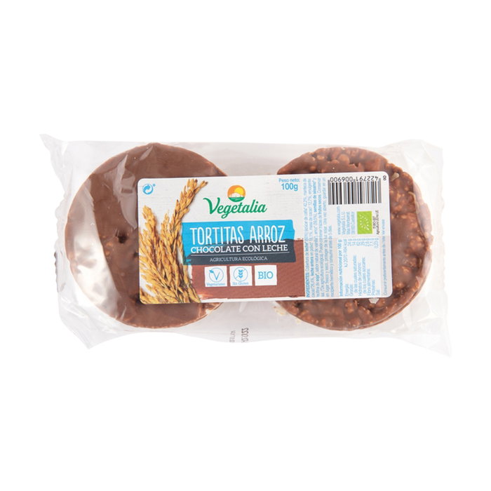 VEGETALIA Tortitas de arroz chocolate con leche BIO 100g