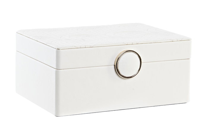 DKD Home Decor Joyero Glam Marfil 17 x 13 x 8.5 cm