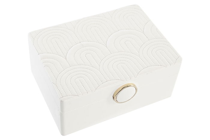 DKD Home Decor Joyero Glam Marfil 17 x 13 x 8.5 cm