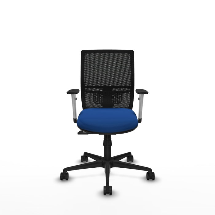 PIQUERAS Y CRESPO Silla de oficina Yunquera con mecanismo Sincro, Azul y Negro