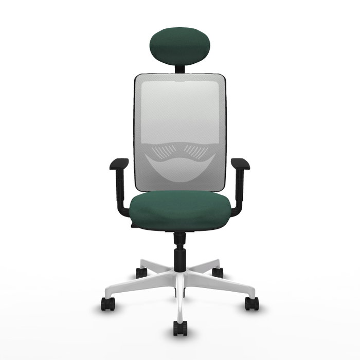 PIQUERAS Y CRESPO Silla de oficina Zulema con mecanismo Sincro, Verde botella y Blanco PIQUERAS Y CRESPO Silla de oficina Zulema con mecanismo Sincro, Verde botella y Blanco