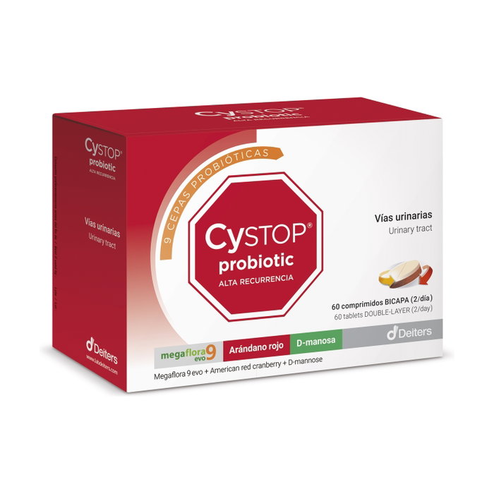 Deiters Cystop Probiotic Megaflora Evo 9 60 cápsulas para cistitis con arándano rojo y D-manosa Deiters Cystop Probiotic Megaflora Evo 9 60 cápsulas para cistitis con arándano rojo y D-manosa