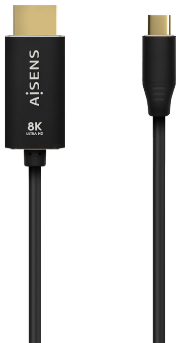 Aisens Cable Conversor USB-C a HDMI 2.1 8K@60Hz, 2.0m, Negro