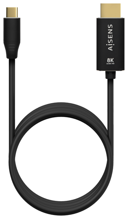 Aisens Cable Conversor USB-C a HDMI 2.1 8K@60Hz, 2.0m, Negro