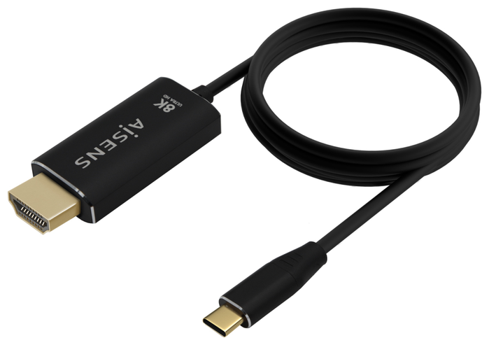 Aisens Cable Conversor USB-C a HDMI 2.1 8K@60Hz, 2.0m, Negro
