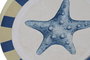 DKD Home Decor Decoracion Pared Mediterraneo Azul Blanco 30 x 30 cm (4 Unidades)