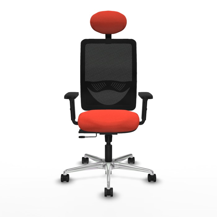 PIQUERAS Y CRESPO Silla de oficina Zulema con mecanismo Sincro/Traslack, Tela Naranja oscuro y Malla Negro PIQUERAS Y CRESPO Silla de oficina Zulema con mecanismo Sincro/Traslack, Tela Naranja oscuro y Malla Negro