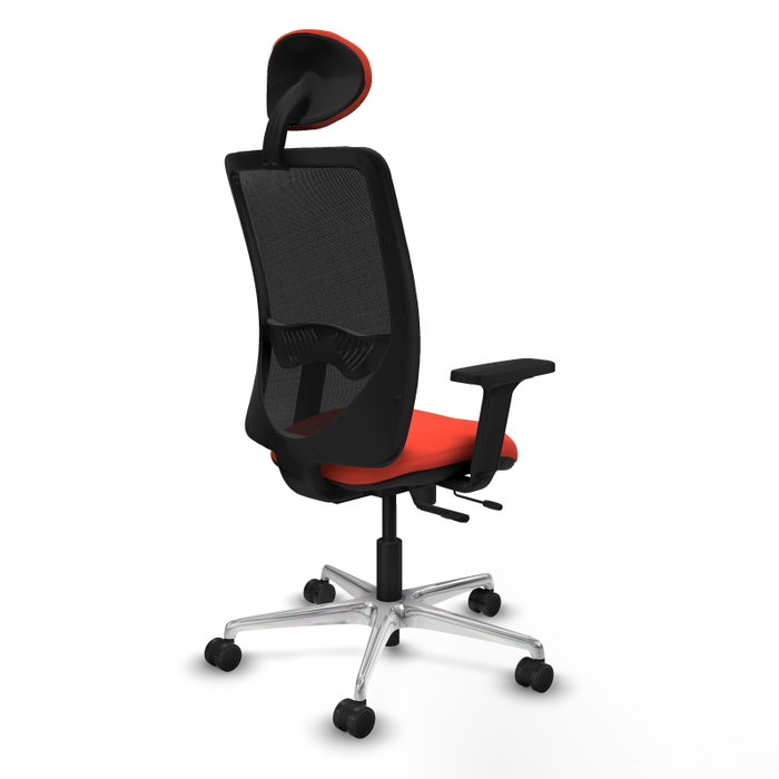 PIQUERAS Y CRESPO Silla de oficina Zulema con mecanismo Sincro/Traslack, Tela Naranja oscuro y Malla Negro PIQUERAS Y CRESPO Silla de oficina Zulema con mecanismo Sincro/Traslack, Tela Naranja oscuro y Malla Negro