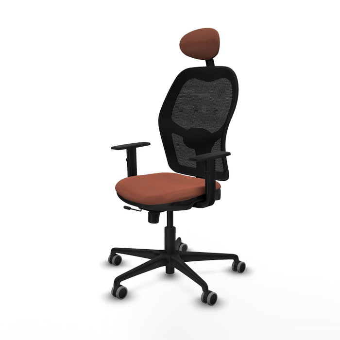 PIQUERAS Y CRESPO Silla de oficina Jorquera con mecanismo Sincro/Traslack, Marrón y Negro PIQUERAS Y CRESPO Silla de oficina Jorquera con mecanismo Sincro/Traslack, Marrón y Negro