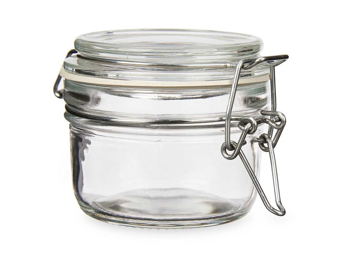 Vivalto Tarro de Conserva Hermético Pequeño 120 ml Transparente 11x7x8 cm (Set de 36)