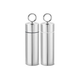 Georg Jensen Juego de 2 Molinillos Sal-Pimienta Bernadotte en Acero Pulido