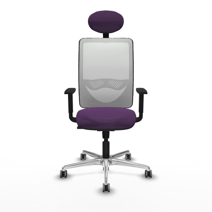 PIQUERAS Y CRESPO Silla de oficina Zulema con mecanismo Sincro, morado y blanco PIQUERAS Y CRESPO Silla de oficina Zulema con mecanismo Sincro, morado y blanco