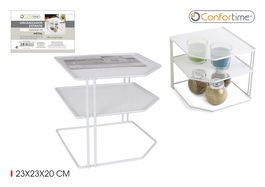 Confortime Estante Organizador de Metal 23 x 23 x 20 cm - Estante para Almacenamiento (8 Unidades)