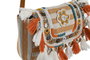DKD Home Decor Bolso Mediterraneo Naranja Beige Poliester 9 x 75 x 25 cm (2 Unidades)