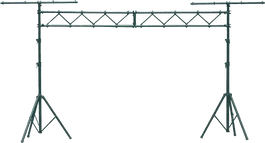 QUIKLOK Estructura de Montaje para Luces con Dos Soportes Trípodes y Barra Central, Altura 1620-3250 mm, Carga Máxima 100 kg