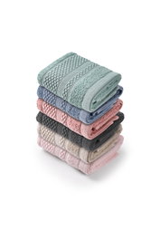 Mijölnir Piramit 3 Juego de Toallas de Baño de 6 Piezas en Algodón 100%, Suaves y Absorbentes, 450 gr/m²