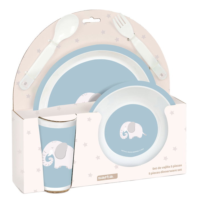 Set de Menaje Infantil Safta Elefante PVC Set de Menaje Infantil Safta Elefante PVC