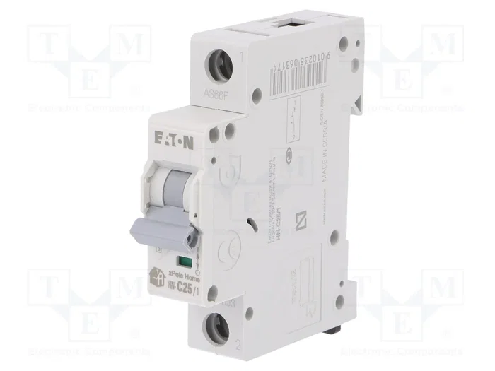 EATON ELECTRIC Interruptor magnetotérmico HN-C25/1 25A 1 polo 6kA EATON ELECTRIC Interruptor magnetotérmico HN-C25/1 25A 1 polo 6kA