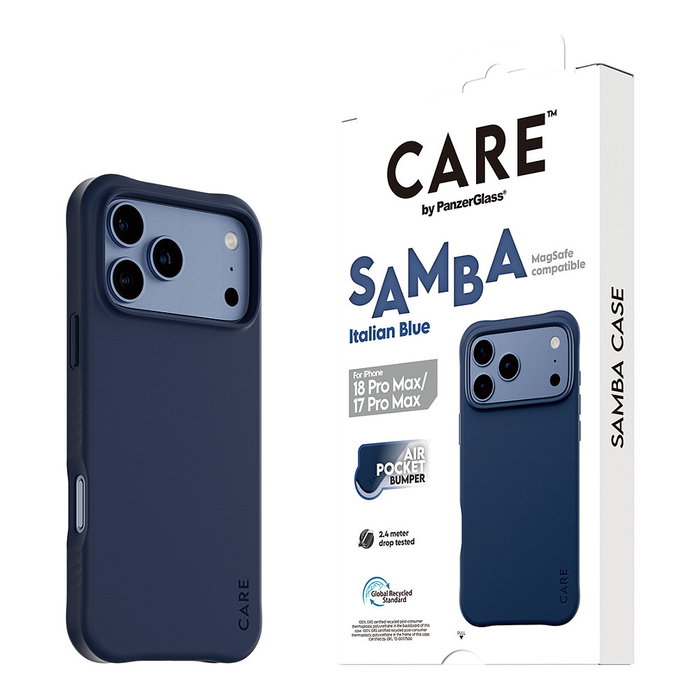 PanzerGlass Samba Case para iPhone 17 Pro Max y 18 Pro Max - Italian Blue PanzerGlass Samba Case para iPhone 17 Pro Max y 18 Pro Max - Italian Blue