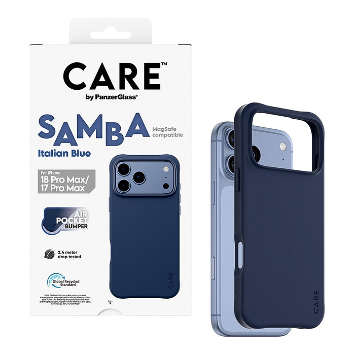PanzerGlass Samba Case para iPhone 17 Pro Max y 18 Pro Max - Italian Blue PanzerGlass Samba Case para iPhone 17 Pro Max y 18 Pro Max - Italian Blue