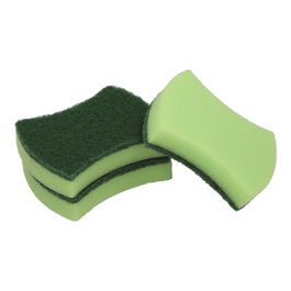 WOLFPACK LINEA PROFESIONAL Estropajo Verde con Esponja Pack de 3 Unidades
