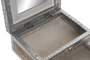 DKD Home Decor Joyero Árabe Plateado Marrón Madera y Aluminio 13 x 8 x 17.5 cm (2 Unidades)