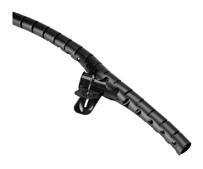 Neomounts ADS06-141BL Organizador de Cables Tubo Espiral Flexible Ø20mm con Clip Guía, Negro, 2 Metros