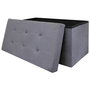 Home Deco Factory Banco Puf Plegable Gris Oscuro 76x38 cm