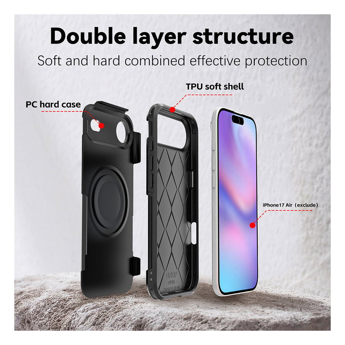 4smarts Defend Case Bumper para Apple iPhone 17 Air de 16,8 cm (6.6") - Negro, Resistente a Golpes y Caídas, PC y TPU 4smarts Defend Case Bumper para Apple iPhone 17 Air de 16,8 cm (6.6") - Negro, Resistente a Golpes y Caídas, PC y TPU