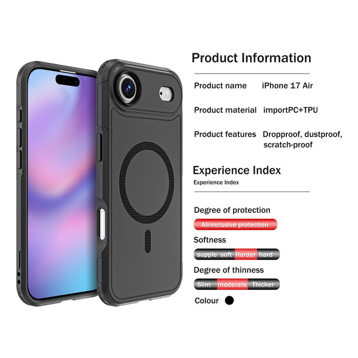 4smarts Defend Case Bumper para Apple iPhone 17 Air de 16,8 cm (6.6") - Negro, Resistente a Golpes y Caídas, PC y TPU 4smarts Defend Case Bumper para Apple iPhone 17 Air de 16,8 cm (6.6") - Negro, Resistente a Golpes y Caídas, PC y TPU
