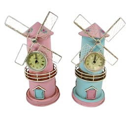 DKD Home Decor Reloj de Metal Molino Surtido