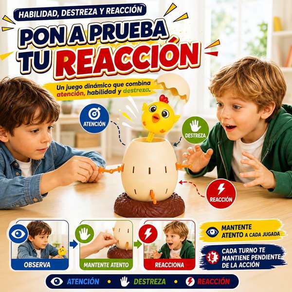 Jugatoys - enfamilia Juego ¡Pollito Saltarín!