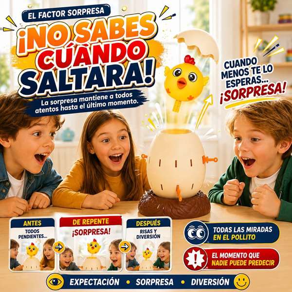 Jugatoys - enfamilia Juego ¡Pollito Saltarín!